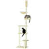 SEVOBAL Floor To Ceiling Cat Tree Adjustable Height, Cat Climbing Tower With Carpeted Platforms, Toy Balls, Beige, (21.25"*13.5"*98.5") -Household Items GUEST 83ef0802 5894 4ede bbfd 6cbecdc3488a