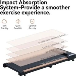 SEVOBAL Walking Pad Running 2.25HP Cushioned Belt Folding Portable Treadmill Spacious Surface Under Desk For Home Gym Office, Brown, 45.7"*19.1"*4.2" -Household Items GUEST 8478b331 7e1a 4743 8785 daf73bdf1169