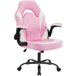 SEVOBAL Task And Office Chairs Computer Chair Adjustable Gaming Chair With Lumbar Support, Rocking Function For Home Office, Pink, 25.3"*27.7"*45.6" -Household Items GUEST 85975380 3712 42b5 bd23 57e3ff00b522