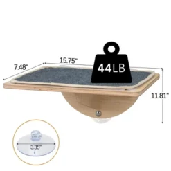 Sevobal Pet Tower, Cat Sill Window Perch With Cushion Bed Cover And Suction Cup, Sturdy Cat Hammock For Windowsill Bedside, Brown, 15.75"*7.48"*11.81" -Household Items GUEST 85baf1b9 2fe9 4b44 98e1 43e98b6dfadf