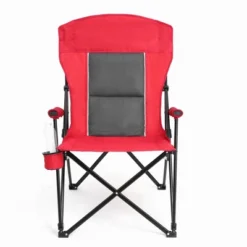 Sevobal Outdoor Portable Chairs High Back Lawn Chair With Cup Holder And Collapsible Design For Backyard Garden Patio, Red, 9.06"*6.69"*36.22" -Household Items GUEST 87034ba0 7d87 4278 8a55 ebca28110e23