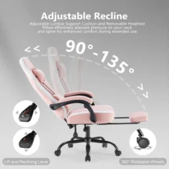 SEVOBAL Office Chair Desk Chair Computer Chair Office Chairs With Lumbar Support Swivel Rolling Easy Assembly Home Gift, Pink, 25.2"*25.4"*48.4" 10 SEVOBAL Office Chair Desk Chair Computer Chair Office Chairs With Lumbar Support Swivel Rolling Easy Assembly Home Gift, Pink, 25.2"*25.4"*48.4" -Household Items GUEST 89f94d93 c8c5 4f40 8335 a0b8be425718