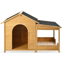 SEVOBAL 60.2" Large Outdoor Dog House Dog Crate Pet Crate Dog Kennel Pet House Porch Asphalt Roof Elevated Floor Side Window, Brown, 60.2"*44"*40" 11 SEVOBAL 60.2" Large Outdoor Dog House Dog Crate Pet Crate Dog Kennel Pet House Porch Asphalt Roof Elevated Floor Side Window, Brown, 60.2"*44"*40" -Household Items GUEST 8a5d266b f1da 434b 9bdb 644acf56ae0d