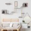 Sevobal Pet Tower, Modern Wall-Mounted Cat Shelves With Cat House, Bridge, Steps, Stable Cat Climber For Indoor, Gray, 92.65"*13.55"*13.25" -Household Items GUEST 8a99be9c 51a4 45e6 8a45 95f61fd6ce7e