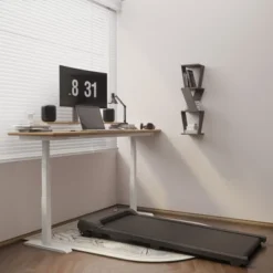 SEVOBAL Home Gyms Incline Walking 6 Degree Pad Treadmill, Portable Compact Under Desk, Suitable For Home, Upright Stand, Black, 49.2"*20.47"*4.92"