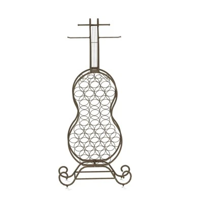 SEVOBAL Racks Unique Cello Shaped Freestanding Rack Space-Efficient Vertical Storage Design For Rooms, Antique Brown, 29.33"*6.34"*67.4" 7 SEVOBAL Racks Unique Cello Shaped Freestanding Rack Space-Efficient Vertical Storage Design For Rooms, Antique Brown, 29.33"*6.34"*67.4" - Image 5
