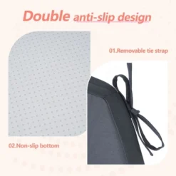 SEVOBAL 2Pack Seat Cushions With Premium Soft Cotton Filling, Non-Slip Bottom, Comfortable Durable Chair Pads For Living Room, Dark Gray, -Household Items GUEST 8cacda86 24a3 403a 8442 7e95be8afe52