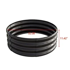 SEVOBAL Planters Patio Round Metal Pot For Vegetables Flowers And Fruits, Outdoor Backyard Garden Raised Planter Box, Black, 32.08"*32.08"*11.42" -Household Items GUEST 8d8d4c5f 4ef0 4db7 879d ee792de0fda6