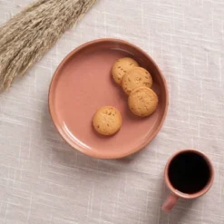 SEVOBAL Serving Platters Rustic Ceramic Pasta Platters, Ideal For Serving Spaghetti Lasagna Macaroni Ziti At Stylish Dinners, Pink, 7.87"*7.87"*1.57" -Household Items GUEST 8dc69900 a4b8 4535 8159 de97ef416eaf