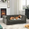 SEVOBAL Pet Beds Elevated Dog Sofa Bed Modern Rectangle Design Fit Small Medium Dogs For Living Room Bedroom, Gray, 39.5"*23.6"*15"