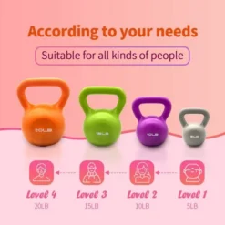 SEVOBAL 20lbs Kettlebell Sets Strength Training Set For Women Kettle Bell Home Gym Workout Weight Lifting Equipment Comfortable Grip Wide Handle -Household Items GUEST 8f73dc21 c5a4 4f7d 82dd 8491a348b527 3