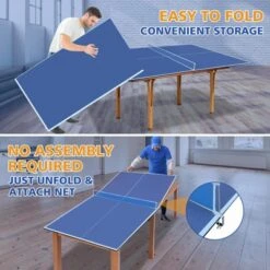 SEVOBAL Table Tennis Accessories 8ft Foldable Ping Pong Conversion Top For Easy Indoor Play, Blue, 50"*26"*3" 10 SEVOBAL Table Tennis Accessories 8ft Foldable Ping Pong Conversion Top For Easy Indoor Play, Blue, 50"*26"*3" -Household Items GUEST 9014a60c 1fb3 403f 844d 4700c1ae52ad