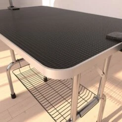 SEVOBAL Pet Grooming Tools Foldable Pet Grooming Table For Pet Large Dogs And Cats With Adjustable, Bathing Station, Black, 38"*23.6"*65.5"