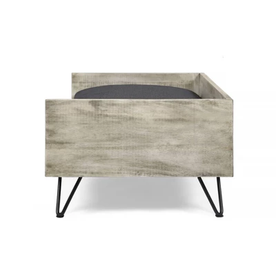 SEVOBAL Acacia Wood Pet Bed,Dog Bed Fabric Plush Tufted Cushion And Minimalist Hairpin Legs Fit Small Dogs,Beige(29.5"*17.75"*11") 4 SEVOBAL Acacia Wood Pet Bed,Dog Bed Fabric Plush Tufted Cushion And Minimalist Hairpin Legs Fit Small Dogs,Beige(29.5"*17.75"*11") - Image 2