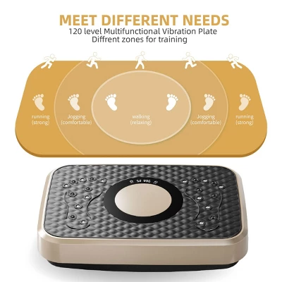 SEVOBAL Vibration Plate Fitness Platform Whole Body Lymphatic Drainage Fat Burning Shaking Workout Board For Home Gym Exercise, Gold, 20.5"*14.2"*4.5" 6 SEVOBAL Vibration Plate Fitness Platform Whole Body Lymphatic Drainage Fat Burning Shaking Workout Board For Home Gym Exercise, Gold, 20.5"*14.2"*4.5" - Image 4