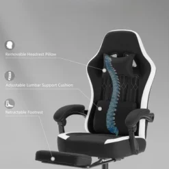 SEVOBAL Office Chair Desk Chair Computer Chair Office Chairs With Lumbar Support Swivel Rolling Easy Assembly Home Gift, Black, 25.2"*25.4"*48.4" -Household Items GUEST 9488e62c 6320 455f 8707 28367576395f