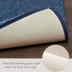 SEVOBAL Bathroom Rugs Bath Mat Rug Home Decor Carpet Shower Mat Non-Skid For Toilet Side Floor Shower Room Bathroom, Navy, 30"*20"*0.75"