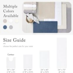 SEVOBAL Bathroom Rugs Bath Mat Rug Home Decor Carpet Shower Mat Non-Skid For Toilet Side Floor Shower Room Bathroom, White, 24"*20"*0.75" -Household Items GUEST 956741fb 034b 437d 838d f769e4175d41