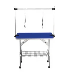SEVOBAL Pet Grooming Tool 36-Inch Foldable Pet Grooming Table Stainless Steel Frame With Rubber Pads Adjustable Tabletop, Blue, 36.00"*23.60"*30" -Household Items GUEST 96f08ba0 0f9d 4a05 b291 e4bc919ff243