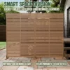 SEVOBAL 2pc Patio Screen Patio Privacy Porch Screen Patio Screens Paged Patio Decorative Screens Patio Screen Decor Outdoor, Brown, 90.94"*15.75"*72"