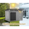 SEVOBAL Pet Crates And Houses All-Weather Dog House With Removable Floor, Indoor Outdoor Use, Medium To Large Dogs, Gray, 32.2"*25.12"*24.13" -Household Items GUEST 97c4dd72 ab56 4a62 9354 65b132faa758