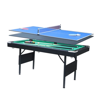 Sevobal Game Table 3 In 1 Billiard Table With Table Tennis And Dining Top For Living Room And Recreation Room, Green, 65.75"*35.4"*30.7" 7 Sevobal Game Table 3 In 1 Billiard Table With Table Tennis And Dining Top For Living Room And Recreation Room, Green, 65.75"*35.4"*30.7" - Image 5