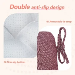 SEVOBAL 2Pack Square Seat Cushions With Premium Soft Cotton Filling, Non-Slip Bottom Durable Chair Pads For Dining Room, Red, 17.8"*17.8"*4.4" -Household Items GUEST 9b5e3140 8b96 433c 90ea 62e81dec1488