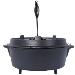 SEVOBAL Grill Cookware Outdoor Camping Pot With Skillet Lid For Versatile Campfire Cooking Use Area, Black, 13.7"*13.7"*8.1" -Household Items GUEST 9c05836e 8447 4b18 b610 f11b25af4ec9