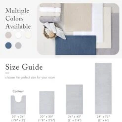 SEVOBAL Bathroom Rugs Bath Mat Rug Home Decor Carpet Shower Mat Non-Skid For Toilet Side Floor Shower Room Bathroom, Grey, 30"*20"*0.75" -Household Items GUEST 9c22cd10 5f96 448d bfc5 6ac7b433eefc 2