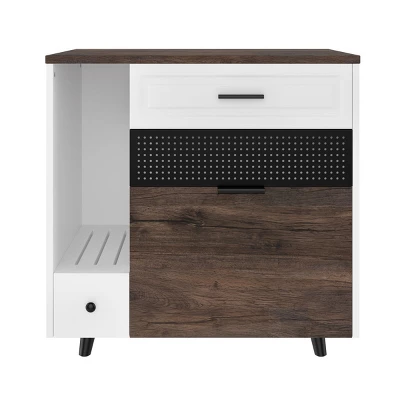 SEVOBAL Pet Crates And Houses Multi Function Litter Cabinet Cat Furniture Dual Storage System Grooved Entryway, Brown, 31.8"*22"*31.8" 7 SEVOBAL Pet Crates And Houses Multi Function Litter Cabinet Cat Furniture Dual Storage System Grooved Entryway, Brown, 31.8"*22"*31.8" - Image 5