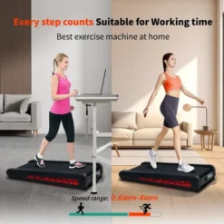 SEVOBAL Walking Pad Running 2.55HP Cushioned Belt 7° Incline Portable Treadmill Spacious Surface Under Desk Home Gym Office, Red, 38"*20.9"*6.5" -Household Items GUEST 9c511fe7 014e 4303 b5d7 b2fcab0d956d