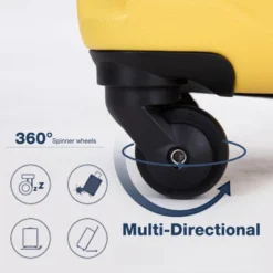 SEVOBAL Luggage 3 Piece ABS Lightweight Luggage Set With Spinner Wheels, TSA Lock, Hard Shell Suitcase For Travel School, Yellow, 30.31"*20.08"*11.81" -Household Items GUEST 9e4dcfda b5a6 4ff3 9602 0ccf83b326fd