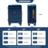 SEVOBAL Luggage Lightweight Suitcase With Spinner Wheels TSA Lock USB Port For Travel, Blue, 18"*11"*26" -Household Items GUEST 9e884949 426a 4d97 b374 7d212cdb8b33