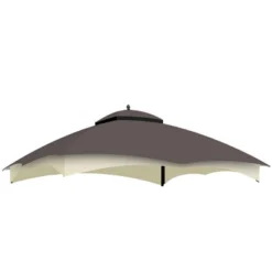 Sevobal Patio Umbrellas Replacement Canopy Top Heavy Duty Gazebo Roof Gazebo Top With Air Vent, Replacement Top Only , Brown,128.15"*150"*85.83" -Household Items GUEST 9f48e4f8 2782 413d b68f 3088fb1006e2