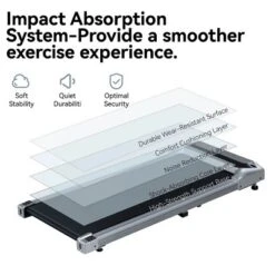 SEVOBAL Walking Pad Running 2.5HP Cushioned Belt Folding Portable Treadmill Spacious Surface Under Desk For Home Gym Office, Gray, 45.7"*19.1"*4.2" -Household Items GUEST a0320648 9de0 4d04 9ab5 1cfddd6c55f2