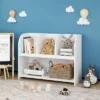 SEVOBAL Decorative Bookshelf Kids Bookcase With 4 Compartments, Storage Book Shelf, Toy Organizer For Children's Room, White, 31.5"*11.81"*23.26" -Household Items GUEST a0da03dd 6ca6 4a7c 9bb9 732deea056d4