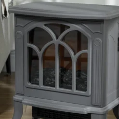 SEVOBAL Fireplace Insert Heater Mantel 3D Flame Fireplace Stove Bottom Air Outlet Fire Place Panoramic Fire Place Heater, Gray, 15.6"*10.6"*17.3" -Household Items GUEST a0fa4129 8131 4a80 96b7 5a9186f484f3