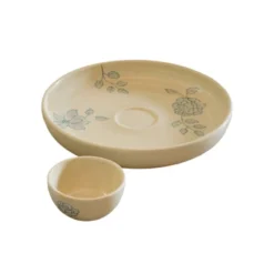 SEVOBAL Serving Platters Handcrafted Ceramic Chip And Dip Serving Set, Elegant Party Platters For Entertaining In Parties, Beige, 1.97"*9.25"*1.97" -Household Items GUEST a27f00fd 57e8 4247 abf9 4af7d0e1440c