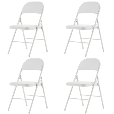 Sevobal Outdoor Portable Chairs 4PCS Foldable Soft Cushion Chair Set With PVC Seat For Living Room And Reception, White, 15.75"*17.72"*30.71" 7 Sevobal Outdoor Portable Chairs 4PCS Foldable Soft Cushion Chair Set With PVC Seat For Living Room And Reception, White, 15.75"*17.72"*30.71" - Image 5