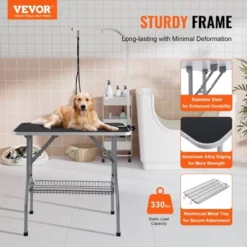 SEVOBAL Pet Grooming Tool 330lbs Capacity Stainless Steel Pet Grooming Table Clamp Adjustable And Storage Shelf, Black, 36.00"*24.00"*31.50" 9 SEVOBAL Pet Grooming Tool 330lbs Capacity Stainless Steel Pet Grooming Table Clamp Adjustable And Storage Shelf, Black, 36.00"*24.00"*31.50" -Household Items GUEST a3e4f163 8b60 42ed b090 efa6e340a9fc