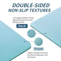 SEVOBAL Premium Non-Slip Yoga Mat Extra Thick Exercise Mat Dual Texture Design For Superior Grip Comfort, Green, 72.1"*24"*0.2" -Household Items GUEST a47343b0 6fce 4679 9404 dc6c28c145c2