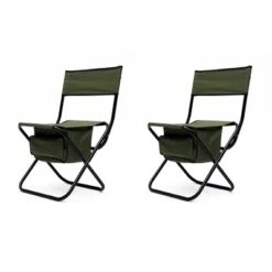 Sevobal Outdoor Portable Chairs 2PCS Folding Chair Set With Storage Bag And Anti Slip Feet For Camping And Patio, Green, 19.3"*15.35"*30.5" -Household Items GUEST aa077744 e3c4 45d7 a443 a40248a8ceaa