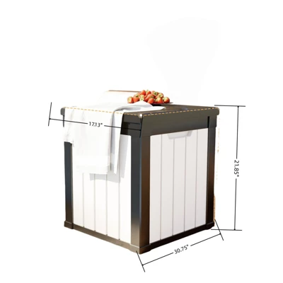 SEVOBAL Deck Boxes Outside Storage Box Container For Storage Patio Furniture, Garden Tools, Pool Supplies, Black, 30.75"*17.13"*21.85" 4 SEVOBAL Deck Boxes Outside Storage Box Container For Storage Patio Furniture, Garden Tools, Pool Supplies, Black, 30.75"*17.13"*21.85" - Image 2