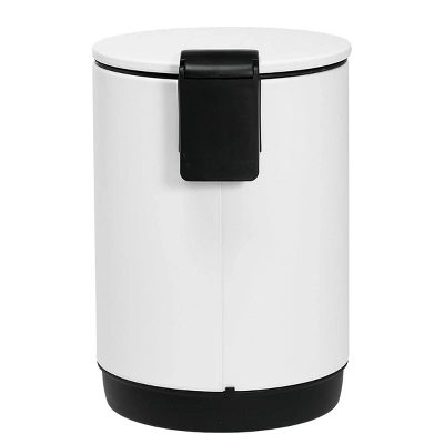 SEVOBAL Trash Can Kitchen Garbage Can Trash Cans Trashcan Round Stainless Steel With Soft Close Lid Step Foot Pedal Bathroom , White, 12"*9"*7" 5 SEVOBAL Trash Can Kitchen Garbage Can Trash Cans Trashcan Round Stainless Steel With Soft Close Lid Step Foot Pedal Bathroom , White, 12"*9"*7" - Image 3