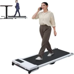 SEVOBAL Walking Pad Running 2.0HP Cushioned Belt Folding Portable Treadmill Spacious Surface Under Desk For Home Gym Office, White, 47.6"*19.1"*4.92" -Household Items GUEST ab2796ce a148 4b10 b3d1 f30210450ad1