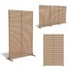 SEVOBAL Patio Decorative Screens 6 Piece Patio Privacy Paged Patio Decorative Screens Patio Screen Decorative For Yard, Brown, 45.47"*15.75"*72.05"