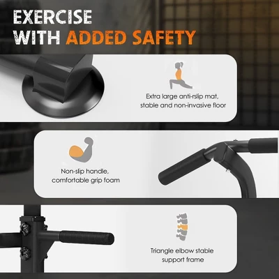 SEVOBAL Adjustable Pull Up Bar Dip Station 10 Height Settings 400LBS Capacity Multifunctional Home Gym Strength Exercise, Black, 29.13"*31.89"*82.68" 7 SEVOBAL Adjustable Pull Up Bar Dip Station 10 Height Settings 400LBS Capacity Multifunctional Home Gym Strength Exercise, Black, 29.13"*31.89"*82.68" - Image 5