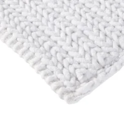 SEVOBAL Bathroom Rugs Bath Mat Rug Home Decor Carpet Shower Mat Home Decor Chenille Chain Stitch For Shower Room Bathroom Home, White, 24"*17"*0.5" -Household Items GUEST abb92ce0 df4c 44d7 a26c 46614f5843d0