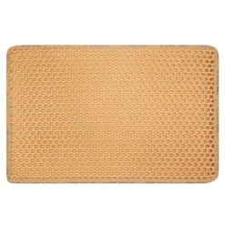 SEVOBAL Litter Box Mat With Double Layers Urine-Proof Non-Slip Litter Trapping Mat Easy Clean Kitty Litter Scatter Control, Yellow, 54"*36"*1.5" -Household Items GUEST acc7df34 8e3d 4e67 a471 e235989f30f6