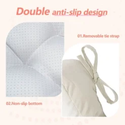 SEVOBAL 2Pack Square Seat Cushions With Premium Soft Cotton Filling, Non-Slip Bottom Durable Chair Pads For Dining Room, Beige, 17.8"*17.8"*4.4" -Household Items GUEST ad0ec4f8 1c2b 4af7 a661 a465cdec9eb5